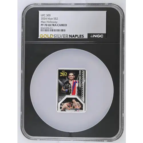 2024 UFC 300 - 1oz Max Holloway Silver Coin - Niue $2 - NGC PF70 (D-3)